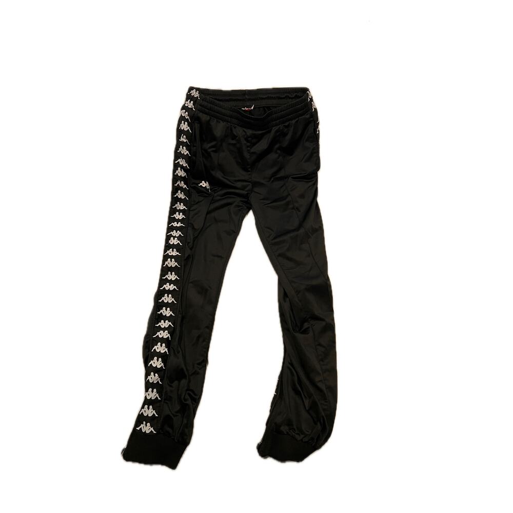 Kappa Black Joggers with White Accents